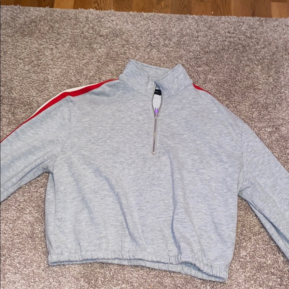 Cropped LA Heats quarter zip sweatshirt